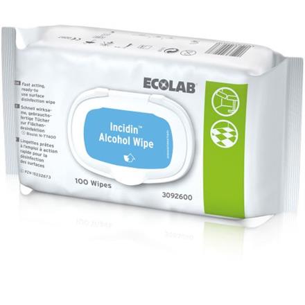 Ecolab Incidin Alcohol Wipes 20x20cm