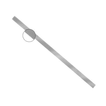 Interproximal Strip mit Sägezähnen