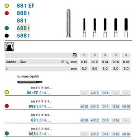 Komet Diamant FG 6881.314.014