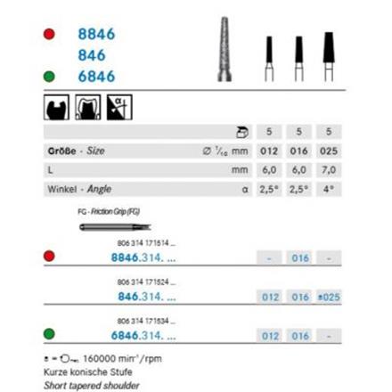 Komet Diamant FG 846.314.016