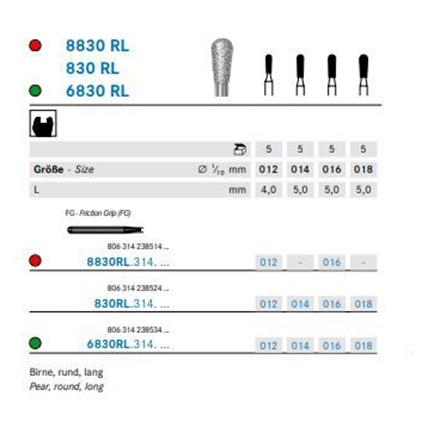 Komet Diamant FG 8830RL.314.012