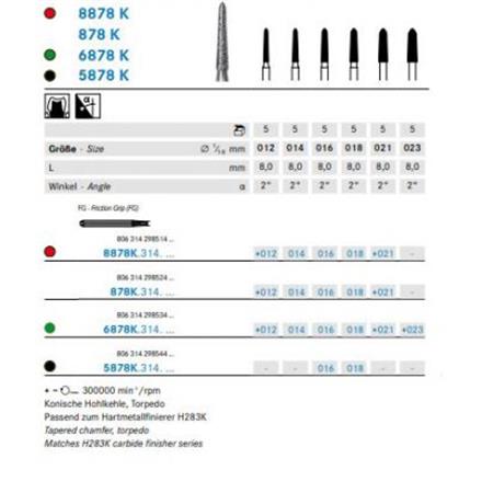Komet Diamant FG 8878K.314.018