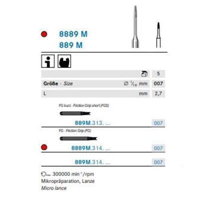 Komet Diamant FG 889M.314.007