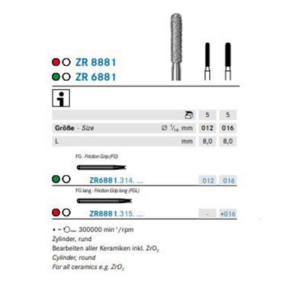 Komet Diamant FG ZR6881.314.012