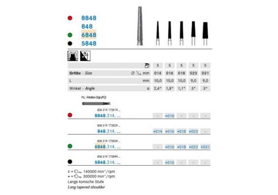 Komet Diamant konisch FG 6848.314.018