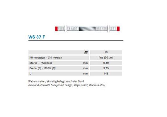 Komet Diamant Streifen ass. fein rot WS37F