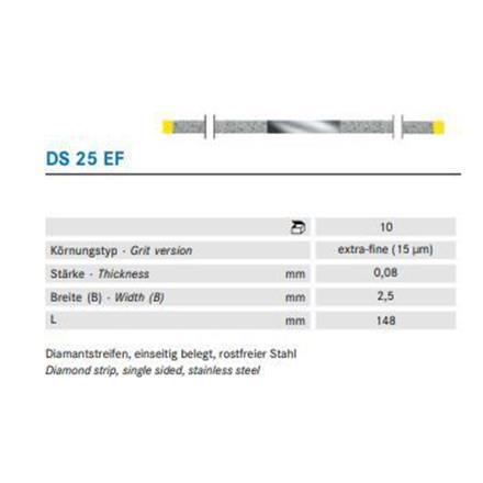 Komet Diamant Streifen extra-fein gelb DS25EF