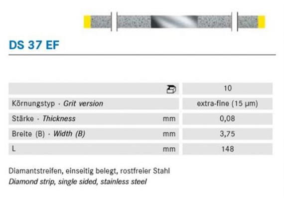 Komet Diamant Streifen extra-fein gelb DS37EF