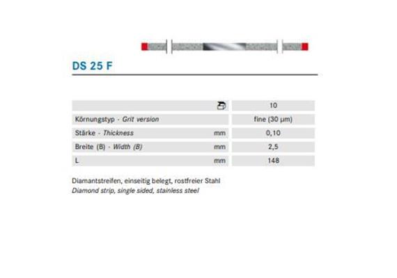 Komet Diamant Streifen fein rot DS25F