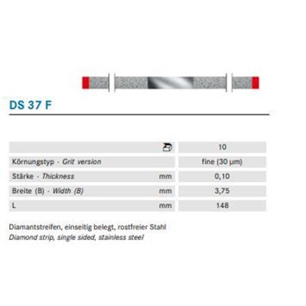 Komet Diamant Streifen fein rot DS37F