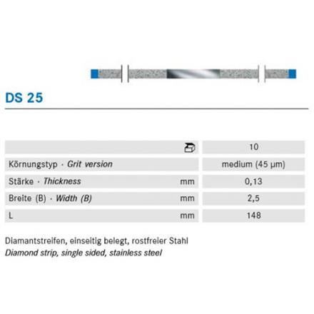 Komet Diamant Streifen Mittel blau DS25