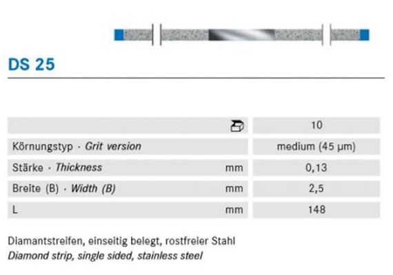 Komet Diamant Streifen Mittel blau DS25