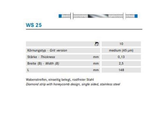 Komet Diamant Streifen mittel blau WS25