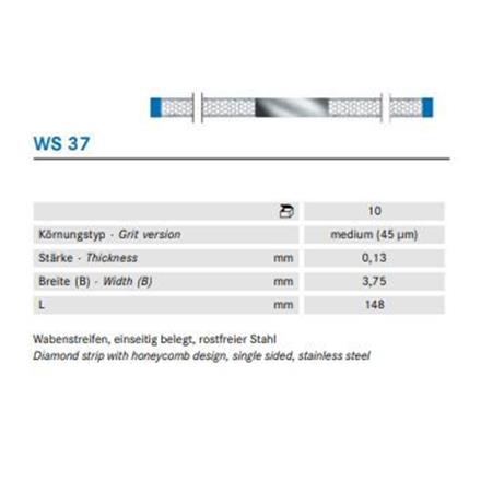 Komet Diamant Streifen mittel blau WS37