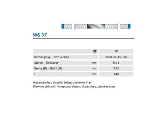 Komet Diamant Streifen mittel blau WS37
