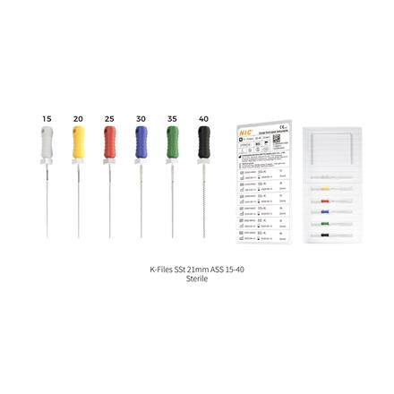NIC K-File Hand Use, steril 21 mm ISO 030 blue