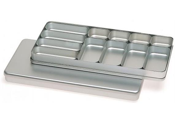 NICHROMINOX Alu-Tray 12 Einteilungen 22x10.5x2cm