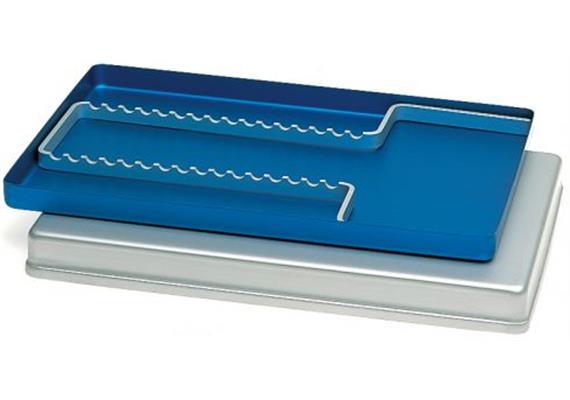 NICHROMINOX Unterteil Alu blau 18x28cm unperf.