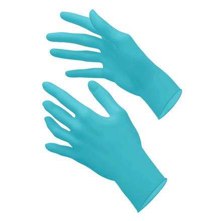 Nitril Handschuhe oat coated + biodegradable, puderfrei laguna deep blue, XS