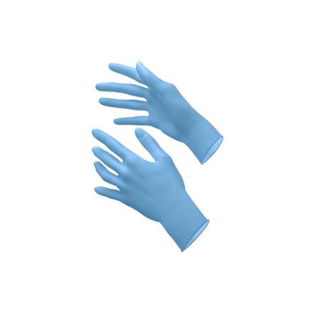 Nitril Handschuhe puderfrei, ice blue, M