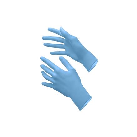 Nitril Handschuhe puderfrei, ice blue, M