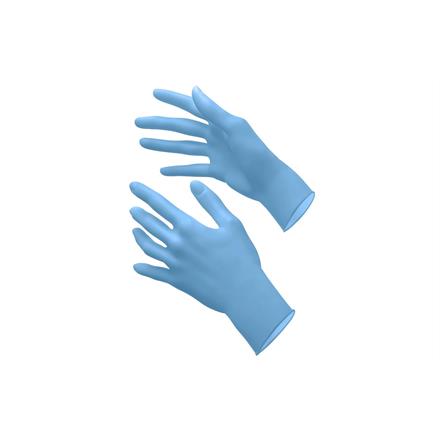 Nitril Handschuhe puderfrei, ice blue, S