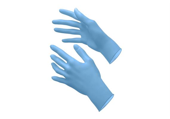 Nitril Handschuhe puderfrei, ice blue, XS