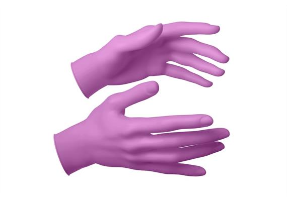 Nitril Handschuhe puderfrei, pink horizon, Größe XS