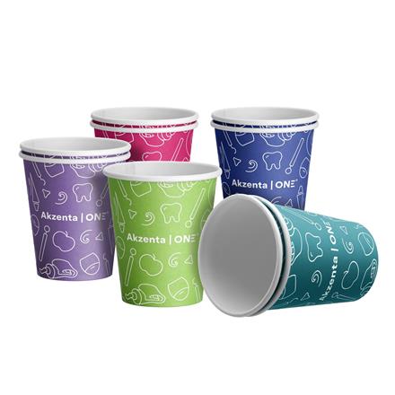 Pappbecher 200 ml, MIX (fresh green, purple rain, magic blue, fuchsia, laguna deep blue)