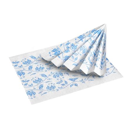 PARADISE Serviette 33x37 cm, blau Tissue/PE, ungefaltet