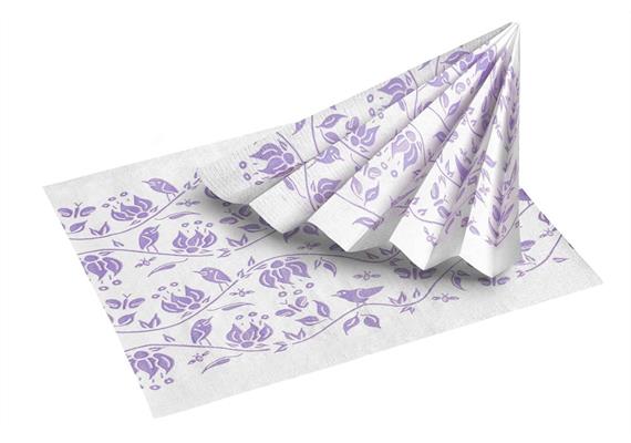 PARADISE Serviette 33x37 cm, lila Tissue/PE, ungefaltet