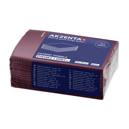 Patientenservietten Tissue/PE 3lg 33x45cm, burgundy