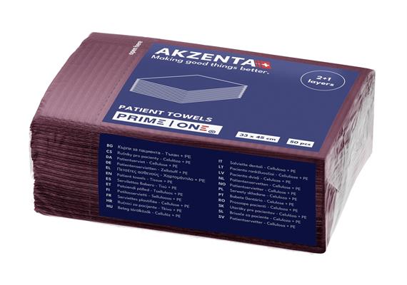 Patientenservietten Tissue/PE 3lg 33x45cm, burgundy