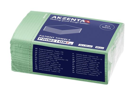 Patientenservietten Tissue/PE 3lg 33x45cm, emerald green