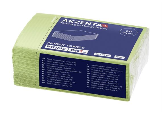 Patientenservietten Tissue/PE 3lg 33x45cm, fresh green