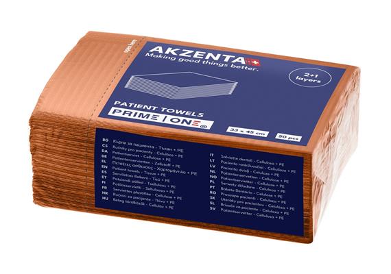 Patientenservietten Tissue/PE 3lg 33x45cm, hot orange