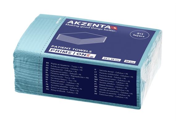 Patientenservietten Tissue/PE 3lg 33x45cm, ice (light) blue