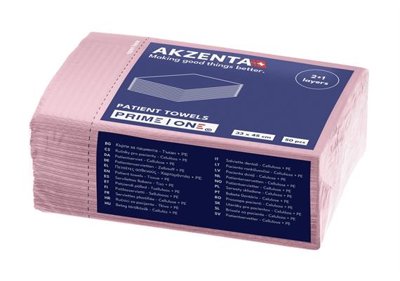 Patientenservietten Tissue/PE 3lg 33x45cm, pink (rosa)