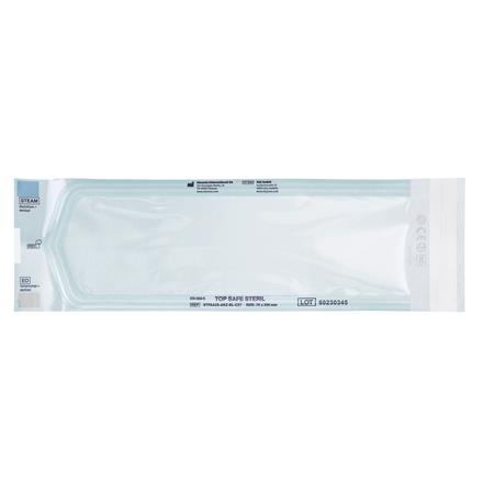TOP SAFE STERIL - Beutel 75x250 mm mit Indikator, selbstklebend, blau