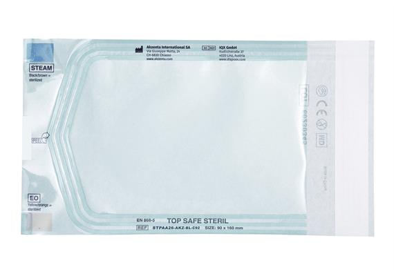 TOP SAFE STERIL - Beutel 90x160 mm mit Indikator, selbstklebend, blau