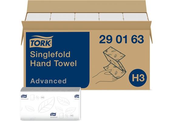 TORK PAPIERHANDTÜCHER Advanced ZZ weiss