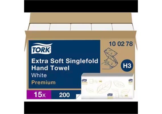 TORK PAPIERHANDTÜCHER Premium ZZ weiss/neutral