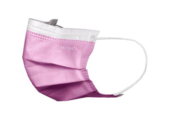 ULTRASAFE - Mundschutz 3-lg, Typ IIR latexfrei, mit Elastikbänder, pink